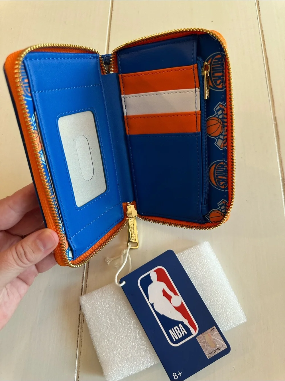 Loungefly NY Knicks Blue & Orange Zip Wallet